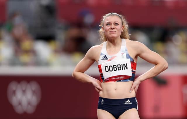 Beth Dobbin looks on after competing in the women's 200 metres semi-finals at the Tokyo Olympics. Photo by Michael Steele/Getty Images