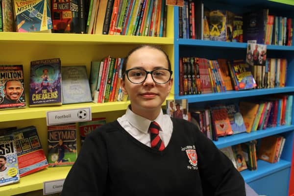 Keira Burnett, aged 14, who is a pupil at Doncaster School for the Deaf.