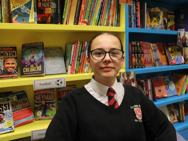 Keira Burnett, aged 14, who is a pupil at Doncaster School for the Deaf.