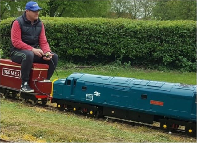The miniature railway in Thorne's Memorial Park.