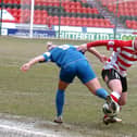 England international Bethany England in action for Doncaster Rovers Belles in 2013.
