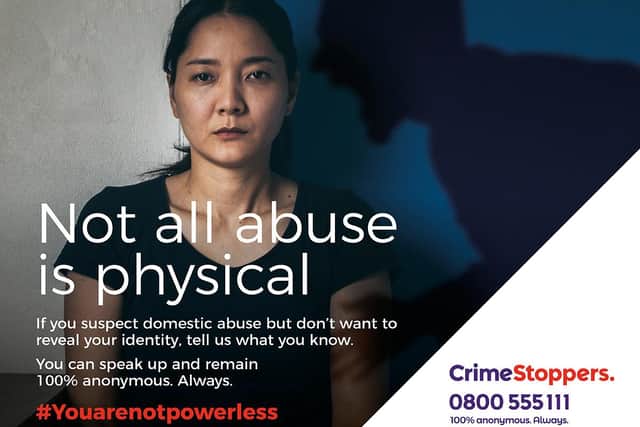 Domestic abuse covers a wide range of areas such as physical, psychological, emotional, sexual or financial