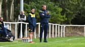 Doncaster Rovers' Belles manager Nick Buxton (right) with his assistant Daniel Solts.