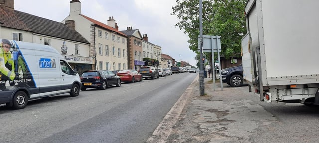 Traffic queues formed for miles in Bawtry this morning.