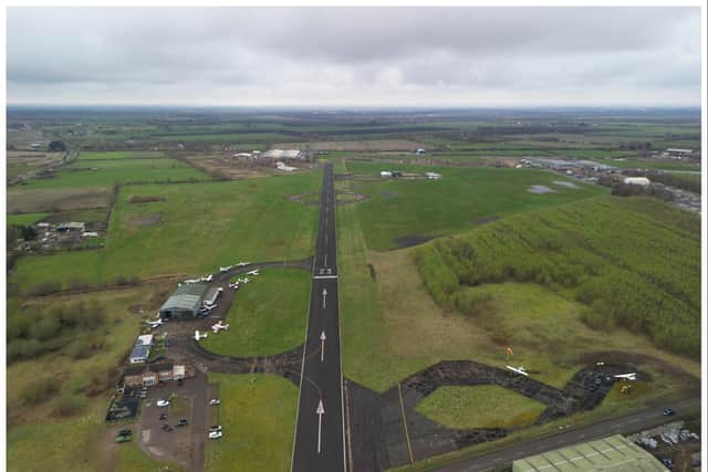 Sandtoft Airfield has been closed while a recovery operation for the stricken aircraft takes place. (Photo: Tim Treanor).