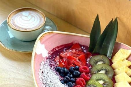 The food at the cafe is made with fruit and vegetables from K.D. Davis.