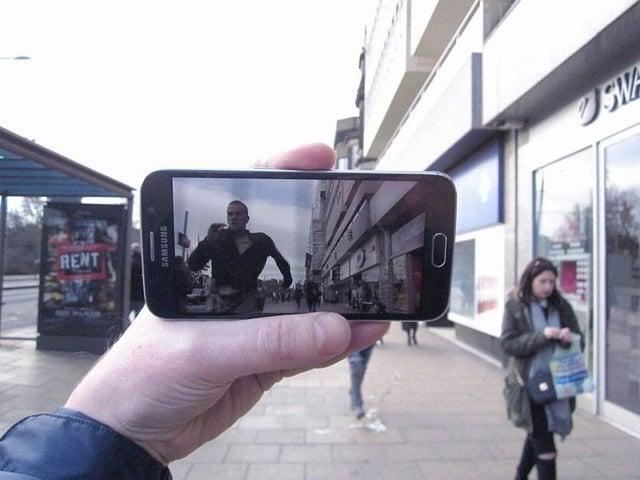 Renton and Spud in the classic opening scene running down Princes Street.