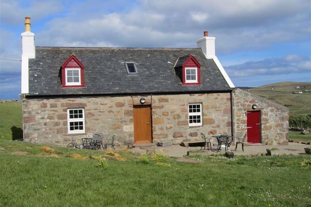 A traditional looking restored two bedroom stone cottage that promises peace and quiet out on the Stoer Peninsula with wonderful loch and mountain views. Formerly a successful holiday home, the cottage features and extension and a store to the side of the house. The property also features a generously sized garden. Currently on sale for 240,000 GBP via Anderson Shaw & Gilbert.