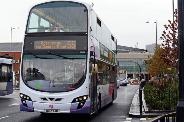 Bus, pictured on Trafford Way. Picture: NDFP-06-10-20-Buses 2-NMSY