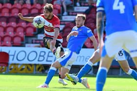 Tyler Roberts has a shot at goal. Picture: Andrew Roe/AHPIX LTD