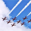 The Red Arrows will be in the skies over Yorkshire today.