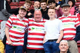 Doncaster's fans before the kick off