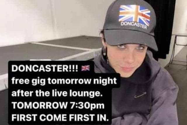 Yungblud is performing a free gig in Doncaster tonight.