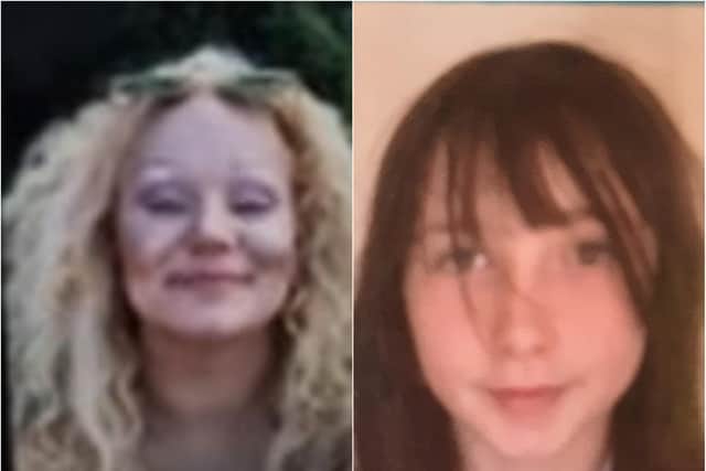 L-R: Candy and Ellie have both been reported missing to South Yorkshire Police