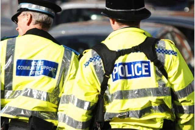Police were called to arrest an "aggressive" man making threats near a Doncaster school.