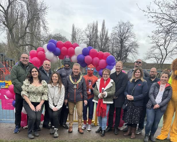 The new play area at Thorne Memorial Park has opened.