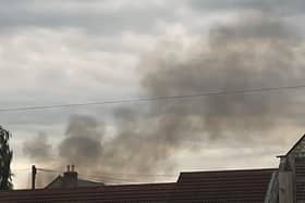A barn blaze near Tilts Lane, Tilts in Doncaster is sending huge plumes of smoke across Doncaster