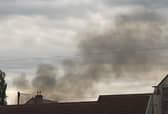 A barn blaze near Tilts Lane, Tilts in Doncaster is sending huge plumes of smoke across Doncaster