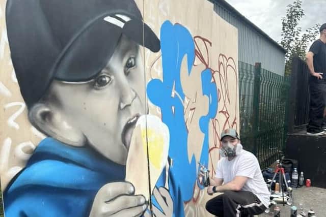 Mural by Ben Walgate of Harry Taylor Robinson