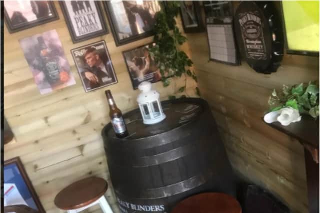 One wall is decked out with Peaky Blinders material. (Photo: TripAdvisor)
