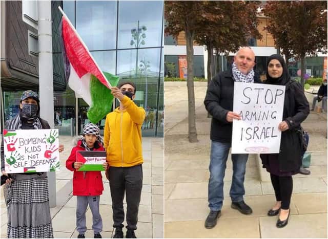 People came together in Doncaster in solidarity with Palestine.
