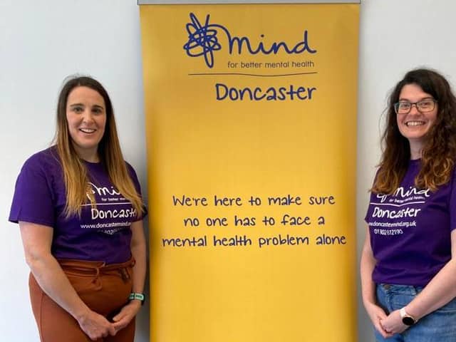 Laura Arthur, Finance and Office Manager and Jenni Hall Wellbeing Group co-ordinator at Mind