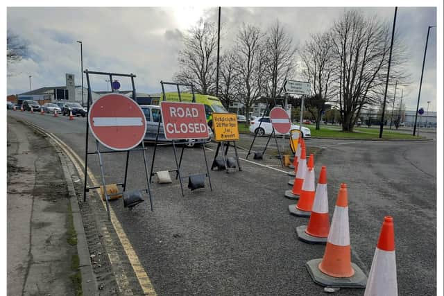 Barnby Dun Road has been partially closed for cycle path works.