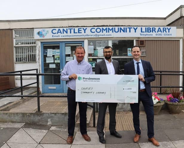 Richard Halstead, The Centre at Cantley Chairman; Councillor Majid Khan; Matt Barker, Director in Charge, Persimmon South Yorkshire