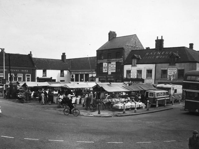 A view of the market at Thorne, Doncaster, in 1962