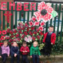 Pupils at St Francis Xavier Catholic Primary School have created a field of poppies to mark Remembrance Day