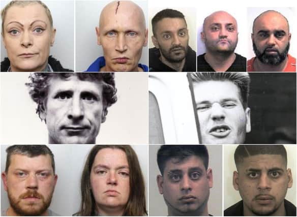 Some of South Yorkshire's most notorious criminals are pictured here