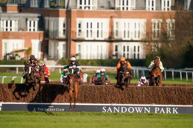 Action from Sandown Park. Photo: Alan Crowhurst/Getty Images