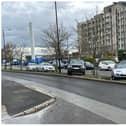 Drivers have been parking on the grass verge outside DRI.
