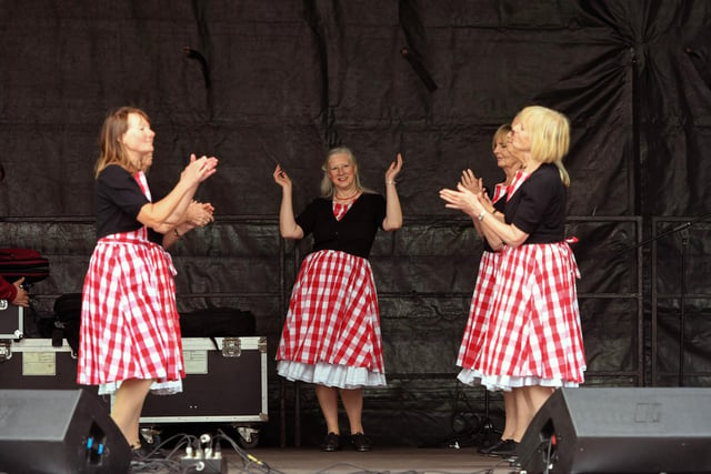 Appalachian Cloggers on stage at Hartlepool Family Folk Day.