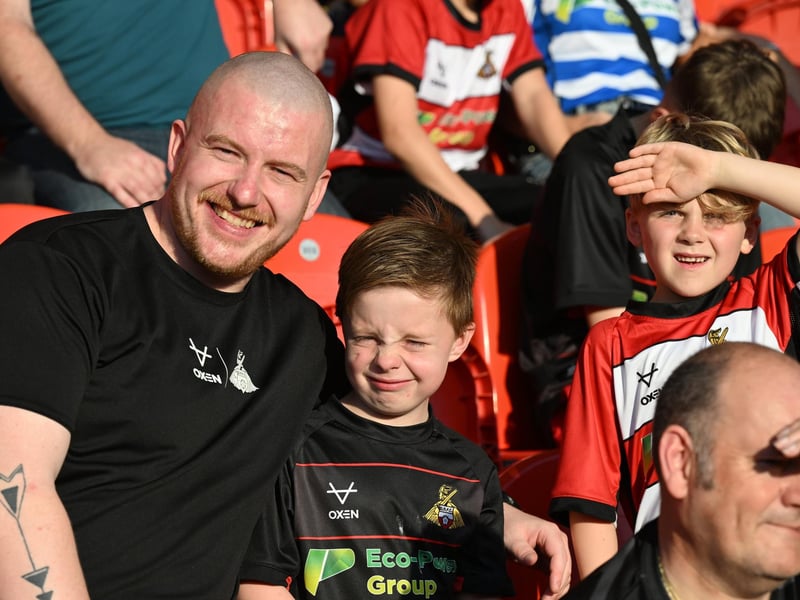 The Doncaster Rovers fans who saw their side beaten on penalties by Crewe Alexandra.