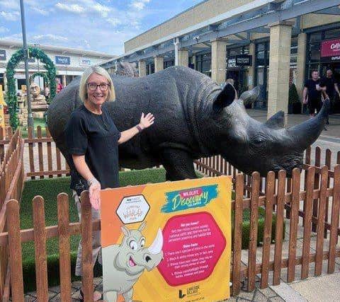 Abby Chandler from Lakeside Village with the Rhino