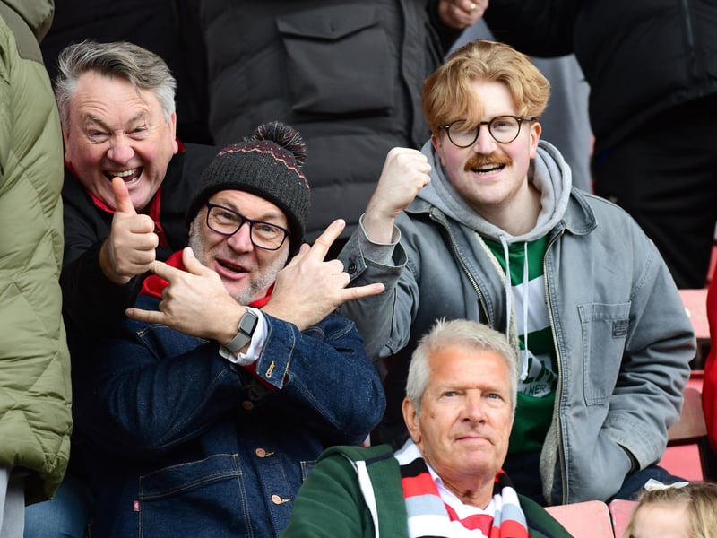 Doncaster Rovers fans ahead of victory at Swindon.