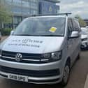 Nick Fletcher's campaign van was hit with a parking ticket outside the Civic Offices in Waterdale.