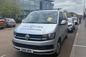 Nick Fletcher's campaign van was hit with a parking ticket outside the Civic Offices in Waterdale.