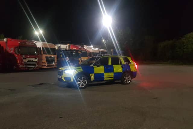 Police swooped on a business park in Corby and arrested two Doncaster men.