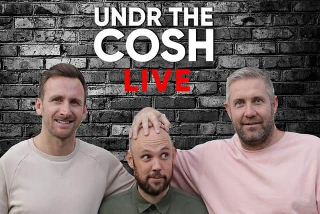 Chris Brown (left) with his Undr The Cosh podcast colleagues Chris Brown and John Parkin