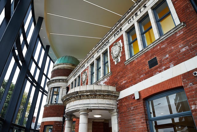 The frontage of the former girls grammar school