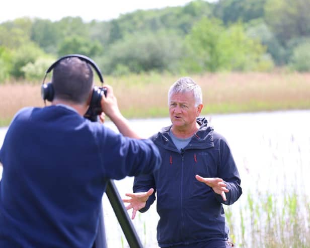 Jon Mitchell at one of the locations featuring in a video series produced by Hull Trains