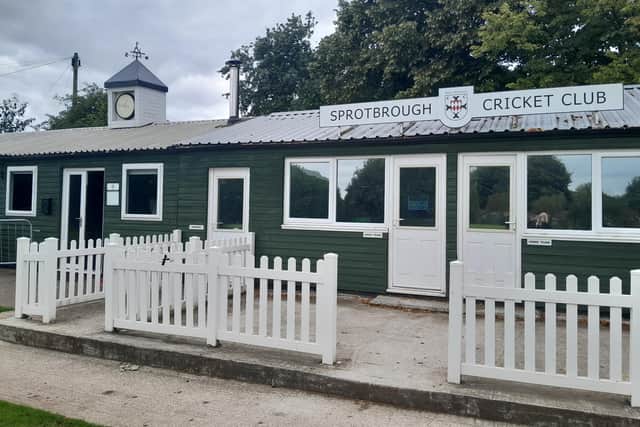 The clubhouse at Sprotbrough Cricket Club.