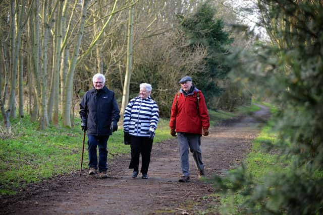 Tony Sellars, Chairman, Carol Sellars and Alan Brocklehurst, Secretary, pictured. Picture: NDFP-22-02-20 FriendsCrags 2-NMSY