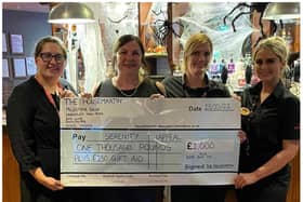 Left to right, Emily Willerton Assistant Manager, Neil’s wife Jayne, Linsey Fergus and Shannon Harpe, both team members of The House Martin.