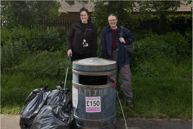 Police and council officials teamed up for a litter and graffiti blitz.