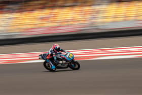 Scott Ogden in action during the Moto3 Grand Prix of Indonesia warm up session. Photo: Robertus Pudyanto/Getty Images