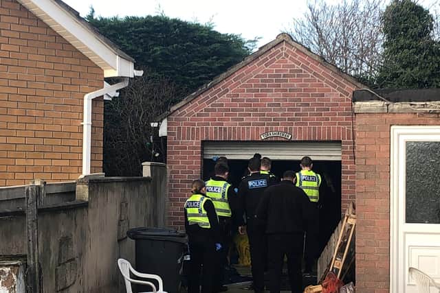 Police checking a property for drugs on Woodlea Grove, Armthorpe.