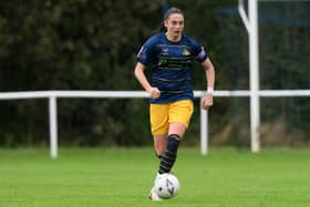 Jess Tugby-Andrew was one of two Belles players to notch a brace as they sealed progress to the first round proper of the Women's FA Cup. Picture Howard Roe/AHPIX LTD